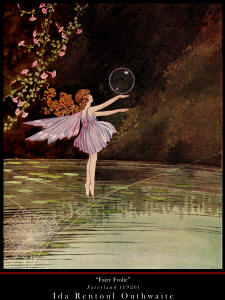 Fine Art Poster showing an image from an illustration to ''Fairyland'' (1926), illustrated by Ida Rentoul Outhwaite