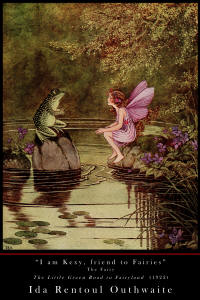 Fine Art Poster sample showing an image from the illustrations for ''The Little Green Road to Fairyland'' (1922), illustrated by Ida Rentoul Outhwaite