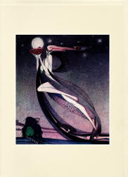 Greeting Card sample showing an image of a colour illustration from ''In Powder and Crinoline'' (1913), illustrated by Kay Nielsen
