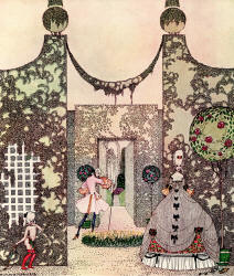 Kay Nielsen - 'A look - a kiss - and he was gone' of the tale 'Rosanie; or, The Inconstant Prince' from ''In Powder and Crinoline'' (1913)
