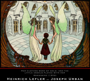 Fine Art Poster sample showing artwork from ''Marienkind'' (1904), illustrated by Heinrich Lefler and Joseph Urban