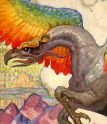 Detail from Newell Convers Wyeth's 'The Winged Horse' for ''Legends of Charlemagne''