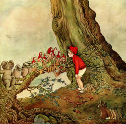 Ida Rentoul Outhwaite - 'Potty talks tot he Forest Creatures' from ''The Enchanted Forest'' (1921)