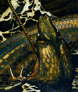 Detail from ''The Sea Battle'' by Arthur Rackham