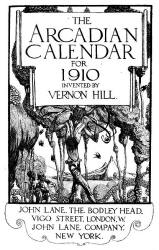 Title Page for ''The Arcadian Calendar for 1910'', illustrated by Vernon Hill