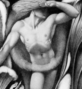 Vernon Hill - Detail of 'The Demon Lover' from ''Ballads Weird and Wonderful'' (1912)