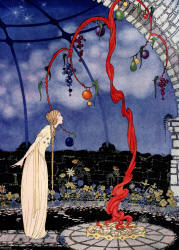 Virginia Sterrett's 'Rosalie saw before her eyes a tree of marvelous beauty' from the tale 'The Little Grey Mouse' in ''Old French Fairy Tales''