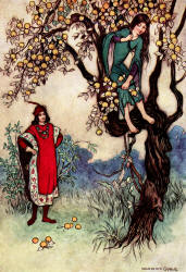 Warwick Goble - 'Little One Eye, Little Two Eyes, and Little Three Eyes' from ''The Fairy Book'' (1913)
