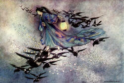 Warwick Goble - 'The Star Lovers' from ''Green Willow and other Japanese Fairy Tales''