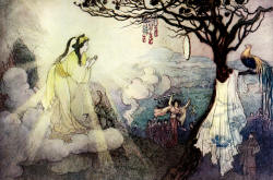 Warwick Goble - 'The Story of Susa, the Impetuous' (I) from ''Green Willow and other Japanese Fairy Tales''