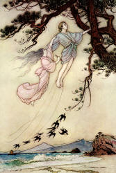 Warwick Goble - 'The Wind in the Pine Tree' from ''Green Willow and other Japanese Fairy Tales''