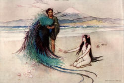 Warwick Goble - 'The Robe of Feathers' from ''Green Willow and other Japanese Fairy Tales''