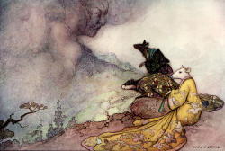 Warwick Goble - 'The Espousal of the Rat's Daughter' from ''Green Willow and other Japanese Fairy Tales''