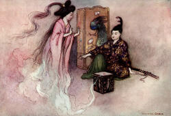Warwick Goble - 'The Spring Lover and the Autumn-Lover' from ''Green Willow and other Japanese Fairy Tales''