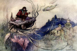 Warwick Goble - 'The Jelly-Fish takes a Journey' from ''Green Willow and other Japanese Fairy Tales''