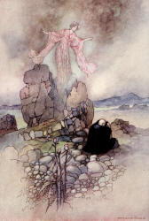 Warwick Goble - 'Tamamo, the Fox Maiden' from ''Green Willow and other Japanese Fairy Tales''