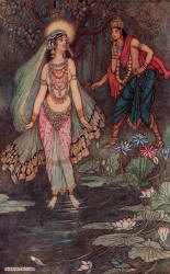 Warwick Goble - 'Shantanu meets the Goddess Ganga' from ''Indian Myth and Legend'' (1913)