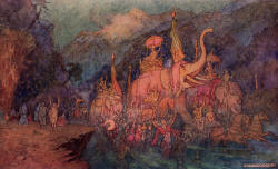 Warwick Goble - 'The Return of the Heroes slain in Battle' from ''Indian Myth and Legend'' (1913)