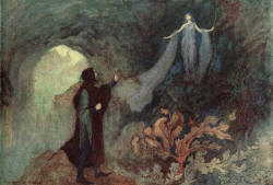 Warwick Goble - 'The Fairy appearing to the Prince in the Grotto' from ''Stories from the Pentamerone'' (1911)