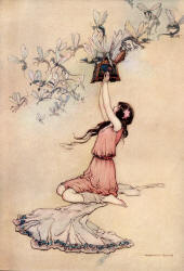 Warwick Goble - 'Pandora and her box' from ''The Water-babies, a fairy tale for a Land-baby''