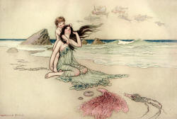 Warwick Goble - 'Play by me, bathe in me, mother and child' from ''The Water-babies, a fairy tale for a Land-baby''