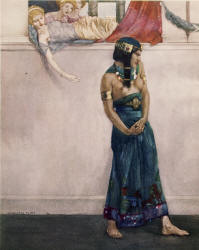 William Russell Flint - Colour illustration for 'The Monkes Tale' from ''The Canterbury Tales of Geoffrey Chaucer'' (1913)