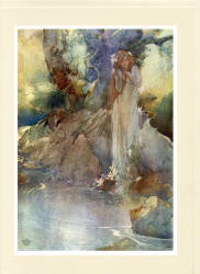 Greeting Card sample showing a William Russell Flint illustration from ''Iolanthe and Other Operas'' (1910)