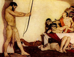 William Russell Flint - 'The Killing of the Wooers' from ''The Odyssey of Homer'' (1924)