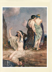 Greeting Card sample showing a William Russell Flint illustration from ''Theocritus, Bion and Moschus'' (1922)