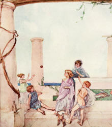 William Russell Flint - 'To little children the ball is a fine thing' from ''The Thoughts of the Emperor Marcus Aurelius Antoninus'' (1909)