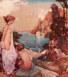 William Russell Flint - 'Certain islands of the Happy' from ''The Thoughts of the Emperor Marcus Aurelius Antoninus'' (1909)