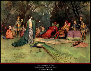 Fine Art Poster sample showing a Warwick Goble illustration from ''Stories from the Pentamerone'' (1911)