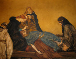 William Russell Flint's 'And then the queen said, 'Ah, dear brother, why have you tarried so long from me?' for ''Le Morte D'Arthur''