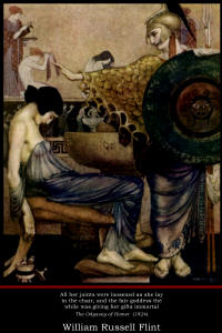 Fine Art Poster sample showing a William Russell Flint illustration from ''The Odyssey of Homer'' (1924)
