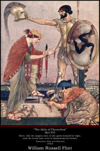Fine Art Poster sample showing a William Russell Flint illustration from ''Theocritus, Bion and Moschus'' (1922)
