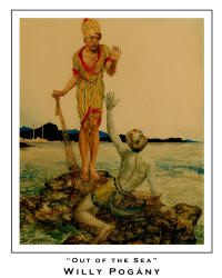 A 16x20 inch Art Poster displaying Willy Pogany's ''Out of the Sea''